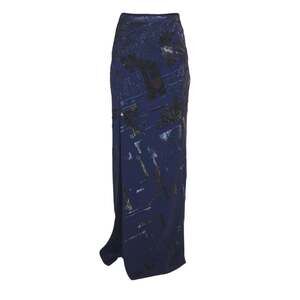 Mugler - Sequins Embellished Blue Maxi Skirt - FR 36